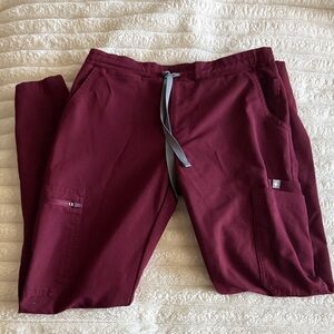 Women’s Burgundy FIGS scrub pants